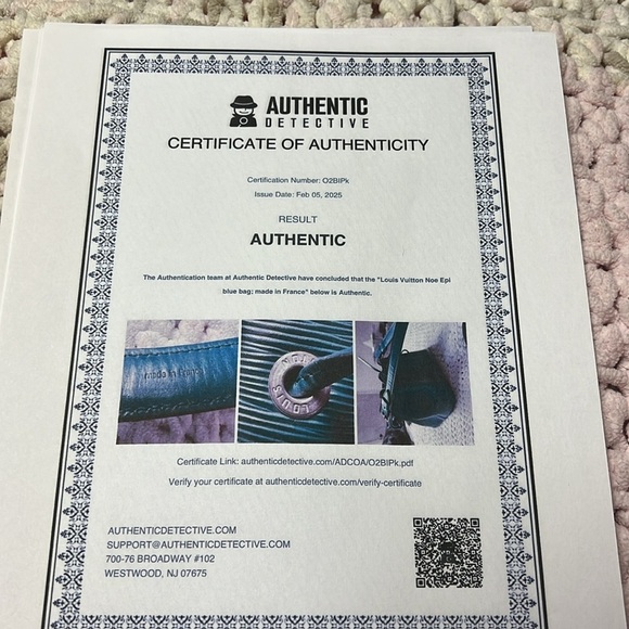 Vintage Louis  Vuitton Epi blue leather bag with COA included - Picture 4 of 14